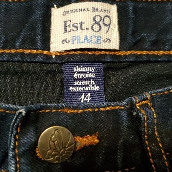 NWOT The Children's Place Girls Skinny Stretch Jeans Size 14 - Picture 6 of 7